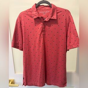Mizzen+Main Coral Patterned Polo Shirt